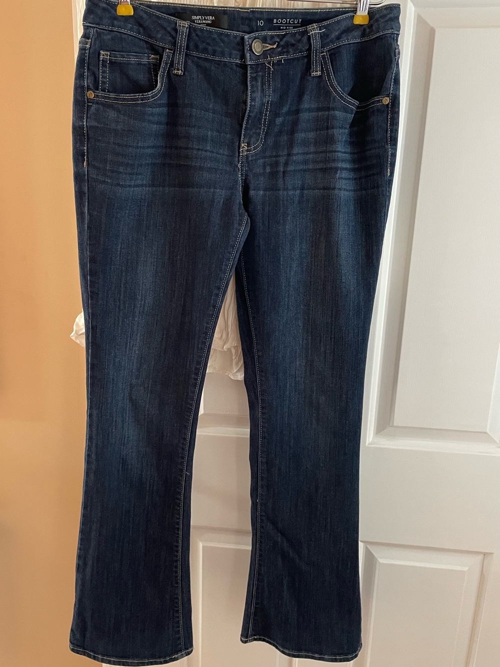 Simply Vera Vera Wang Dark Wash Bootcut Jeans Size 10 Mid Rise